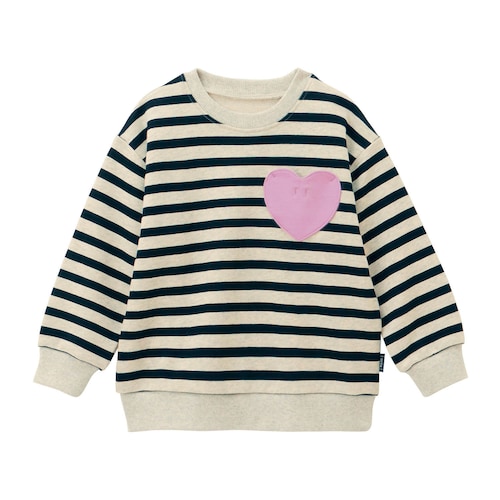 大きな名札ココモチーフ付き裏毛スウェットシャツ 【子供服】