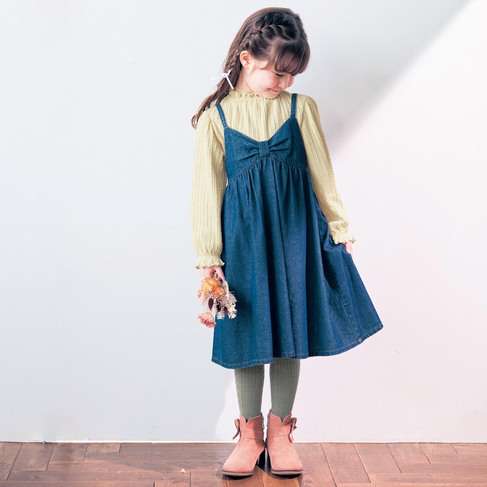 ブラウス風リブプルオーバー（子供服 Tシャツ/カットソー