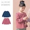 リボンカラーAライン長袖プルオーバー 【子供服】