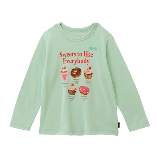 名札ココ選べるプリントやわらかスムース長袖Ｔシャツ 【子供服】