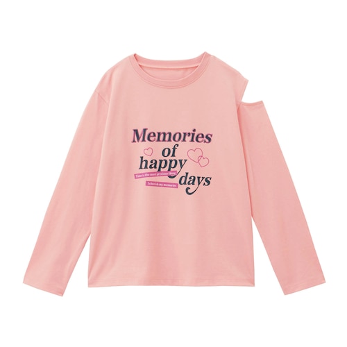 選べるプリント肩スリット長袖Ｔシャツ 【子供服】