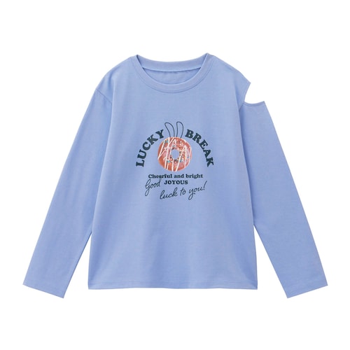 選べるプリント肩スリット長袖Ｔシャツ 【子供服】