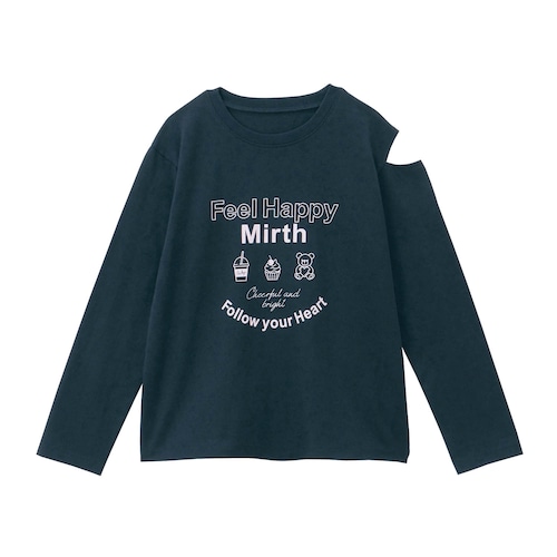 選べるプリント肩スリット長袖Ｔシャツ 【子供服】