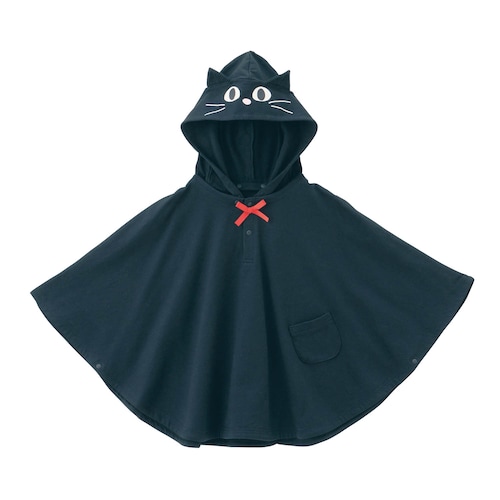 フードが取り外せるハロウィンフード付きポンチョ 【子供服】