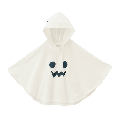 フードが取り外せるハロウィンフード付きポンチョ 【子供服】