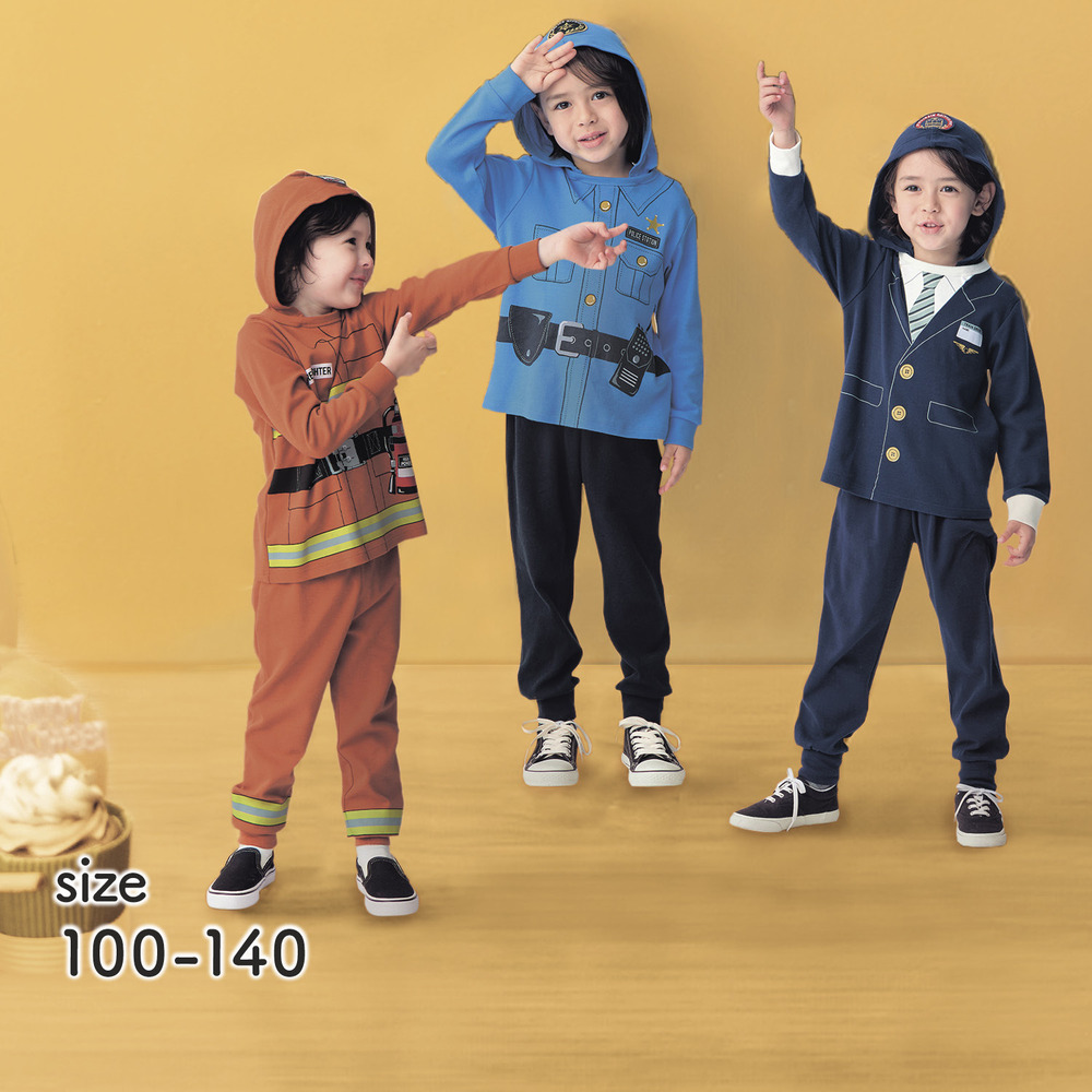 【ベルメゾン】フードが取り外せるパジャマとしても使える袖リブ綿素材トップス & ボトムセット 【ハロウィン 子供服 長袖】 【ベルメゾン】フードが取り外せるパジャマとしても使える袖リブ綿素材トップス & ボトムセット 【ハロウィン 子供服 長袖】