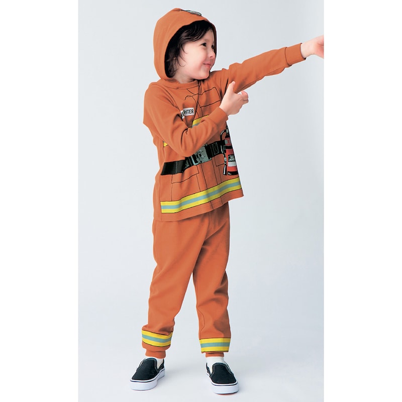 ダークオレンジ（消防士）／モデル身長107cm・サイズ110