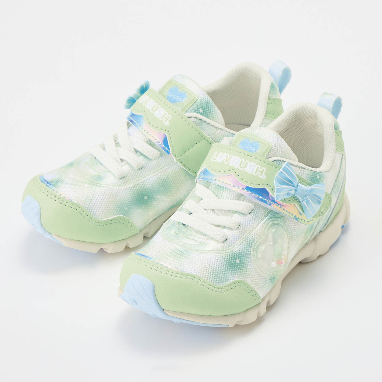 【ムーンスター/MoonStar】ラブラッシュ ハートモチーフ付きキラキラスニーカー 【子供靴】 【ムーンスター/MoonStar】ラブラッシュ ハートモチーフ付きキラキラスニーカー 【子供靴】