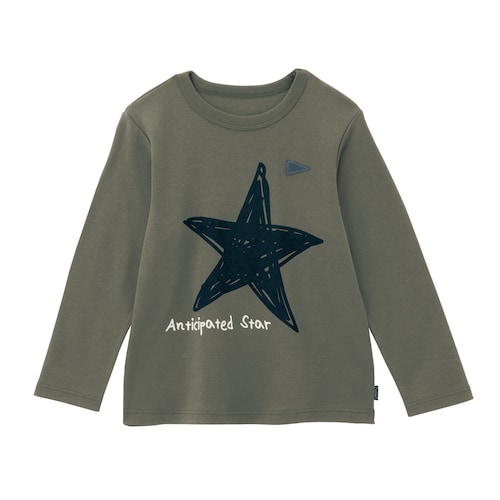 名札ココ選べるプリントやわらかスムース長袖Ｔシャツ 【子供服】