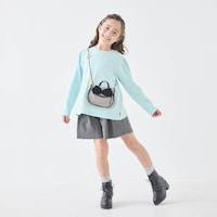 アイスブルー（千鳥格子）／モデル身長125cm・130サイズ