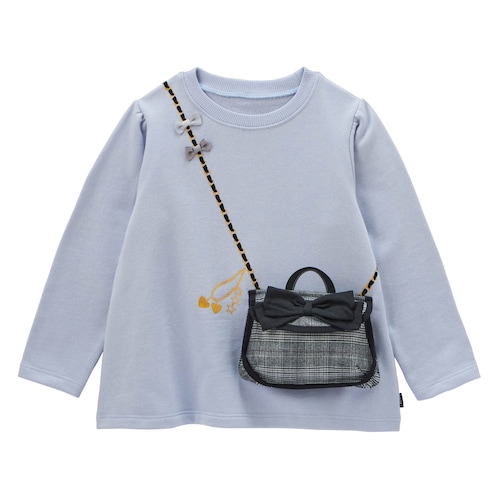 ハンカチココ ポシェットがついた長袖スウェットシャツ 【子供服】