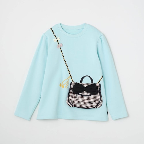 ハンカチココ ポシェットがついた長袖スウェットシャツ 【子供服】
