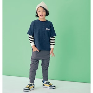 【ジータ/GITA】半袖スウェットレイヤード風長袖Tシャツ 【子供服】