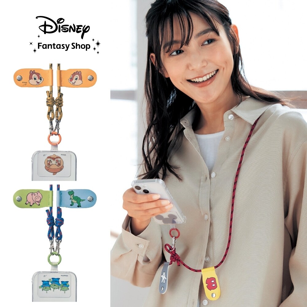 【ディズニー/Disney】ホルダー付きスマホショルダーストラップ(選べるキャラクター)