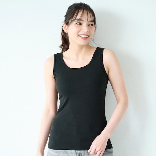 【新色追加】 綿混あったかインナー・タンクトップレディース