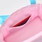 中身が見やすい明るい配色で、スマホも入るポケット付き