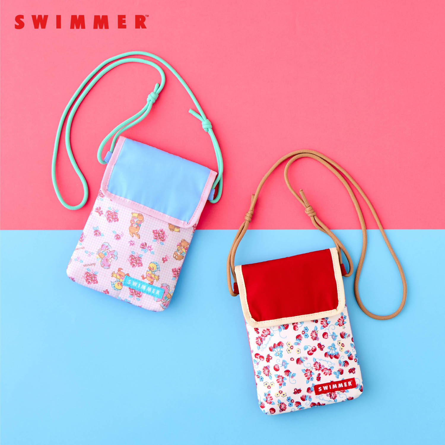 【スイマー/SWIMMER】SWIMMERコラボ ショルダースマホポーチ【スマホを入れたまま操作OK】