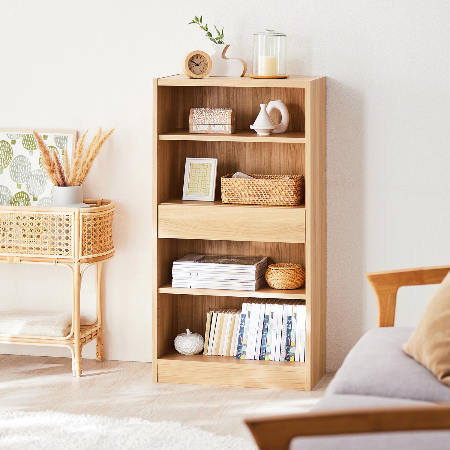 【ベルメゾン】引出し付きシンプルラック