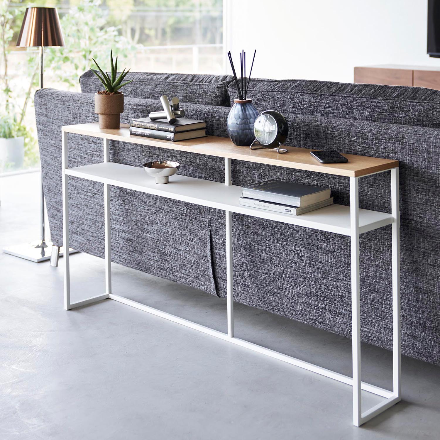 【タワー/tower】ソファー裏コンソールテーブル 棚付き 【タワー/tower】ソファー裏コンソールテーブル 棚付き