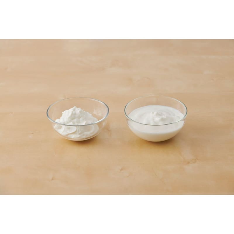 水切時間を調整して自分好みの固さや食感に（左：7～8時間、右：1～2時間）