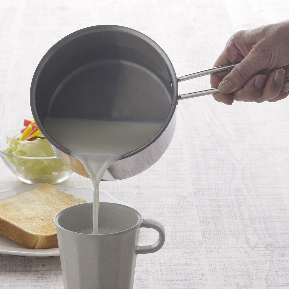 【ベルメゾン】食洗機で洗えてきれいに注げる片手鍋 【IH/ガス火対応】
