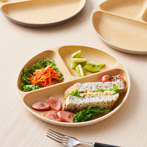 食洗機・レンジ対応 ランチプレート【３仕切りタイプ／抗菌】＜同色２個組＞ ［日本製］