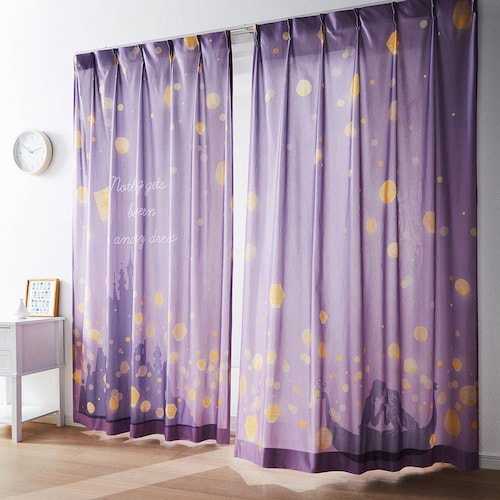 一枚絵のようなＵＶカット・遮熱・ミラーレースカーテン「ラプンツェル」（ディズニー/Disney）