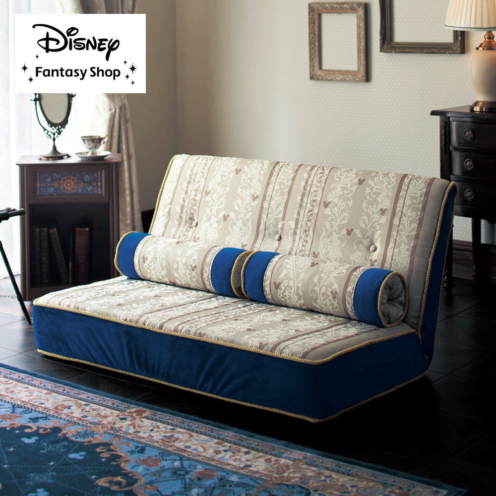 【ディズニー/Disney】上質ジャカード生地を使ったクッション付きリクライニングローソファー「ミッキーモチーフ」 【ディズニー/Disney】上質ジャカード生地を使ったクッション付きリクライニングローソファー「ミッキーモチーフ」
