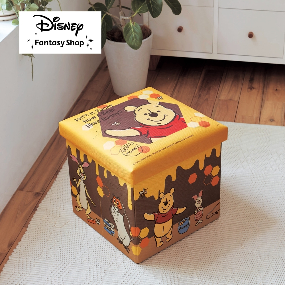 【ディズニー/Disney】折りたためる収納スツール「くまのプーさん」 【ディズニー/Disney】折りたためる収納スツール「くまのプーさん」
