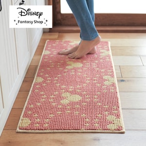【ディズニー/Disney】シンプルなずれにくいキッチンマット「ミッキーモチーフ」