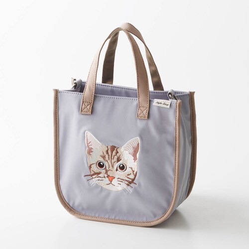 ネコ刺繍 ショルダーバッグ(2WAY)
