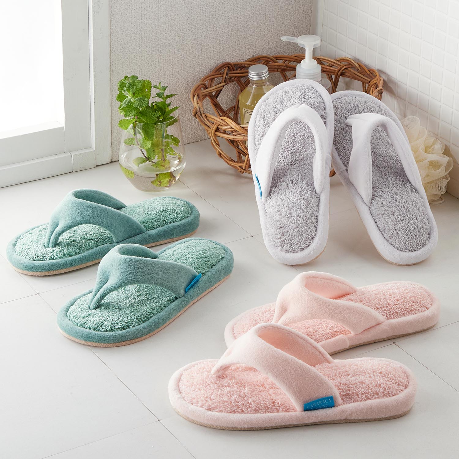 【乾度良好(かんどりょうこう)】吸水・抗菌防臭生地使用の洗えるトングスリッパ 【乾度良好(かんどりょうこう)】吸水・抗菌防臭生地使用の洗えるトングスリッパ