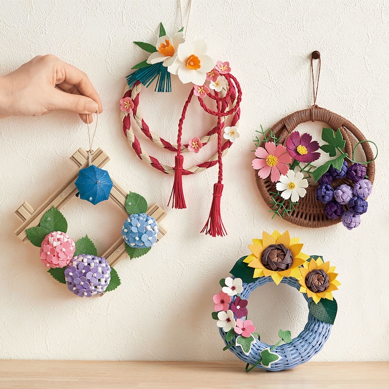 定期お届け】 季節を彩るクラフトリースの歳時記手作りキット ：12回  