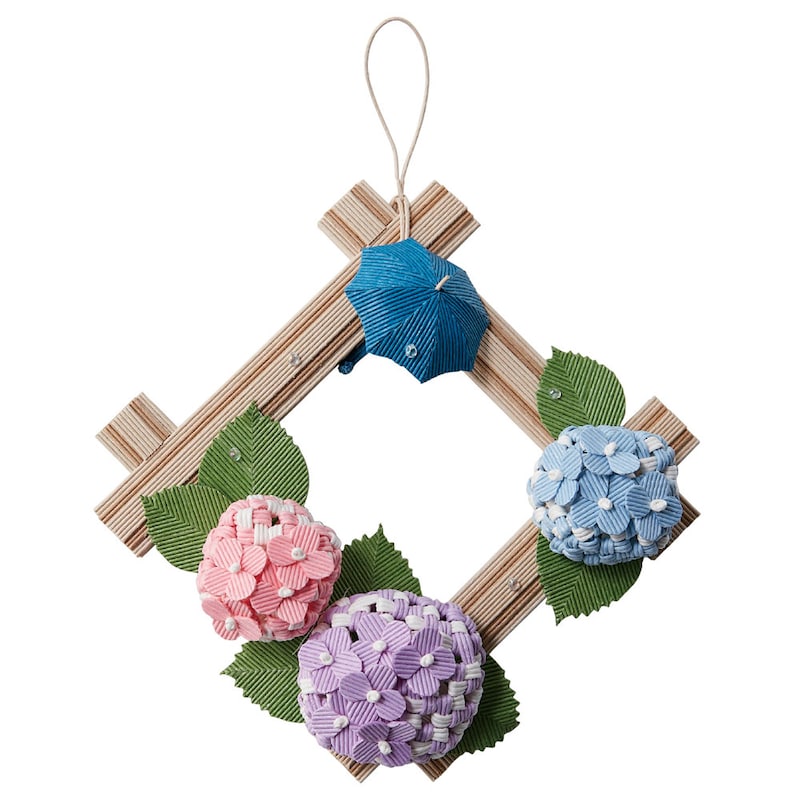 紫陽花　●約17.5×17.5×4 (厚さ)cm