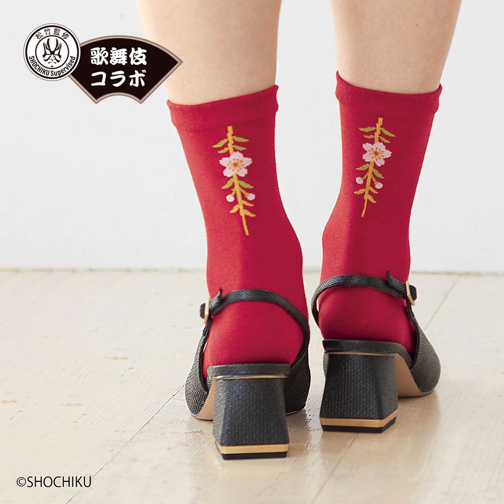 【松竹】「松竹監修 歌舞伎コラボ」 小粋な後ろ姿のtabi型ソックス