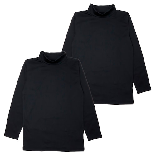 【２枚組】長袖裏起毛ぴた暖インナー（クルーネック）（ハイネック）【子供 ジュニア】
