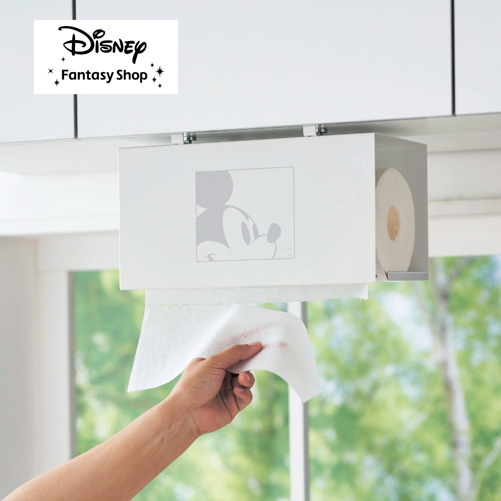 【タワー/tower】片手でカット戸棚下キッチンペーパーホルダー 「ミッキーマウス」