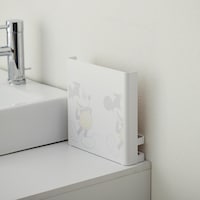 来客などで隠したいときは裏返して目隠し収納/ホワイト