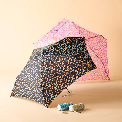晴雨兼用マジカルテック総柄折りたたみ傘