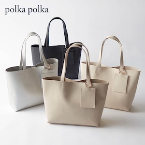 【ポルカポルカ/polkapolka】パスケース付きA4対応トートバッグ