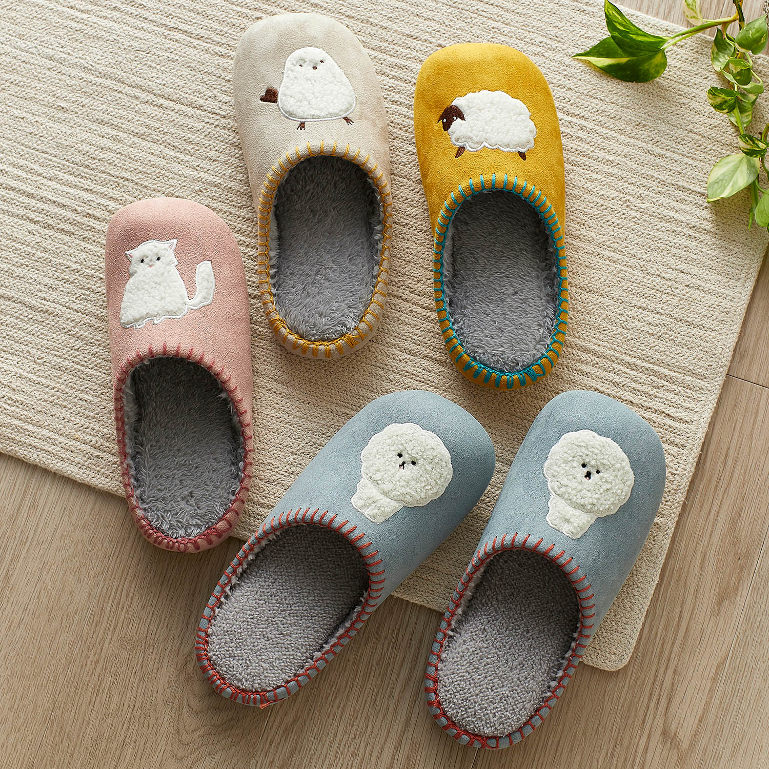 中敷きあったかボアの低反発ウレタン入り洗える快適スリッパ(アニマル) 【冬スリッパ】 <M~L> 中敷きあったかボアの低反発ウレタン入り洗える快適スリッパ(アニマル) 【冬スリッパ】 <M~L>