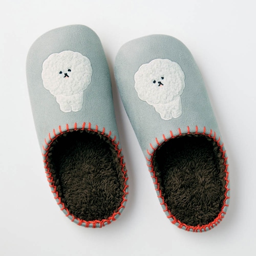 中敷きあったかボアの低反発ウレタン入り洗える快適スリッパ（アニマル） 【冬スリッパ】 ＜M～L＞