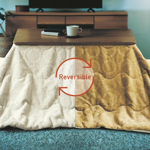 吸湿発熱マイクロファイバーの撥水リバーシブル薄掛けこたつ布団