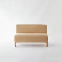 ベージュ／肘掛けなし・２人掛け用