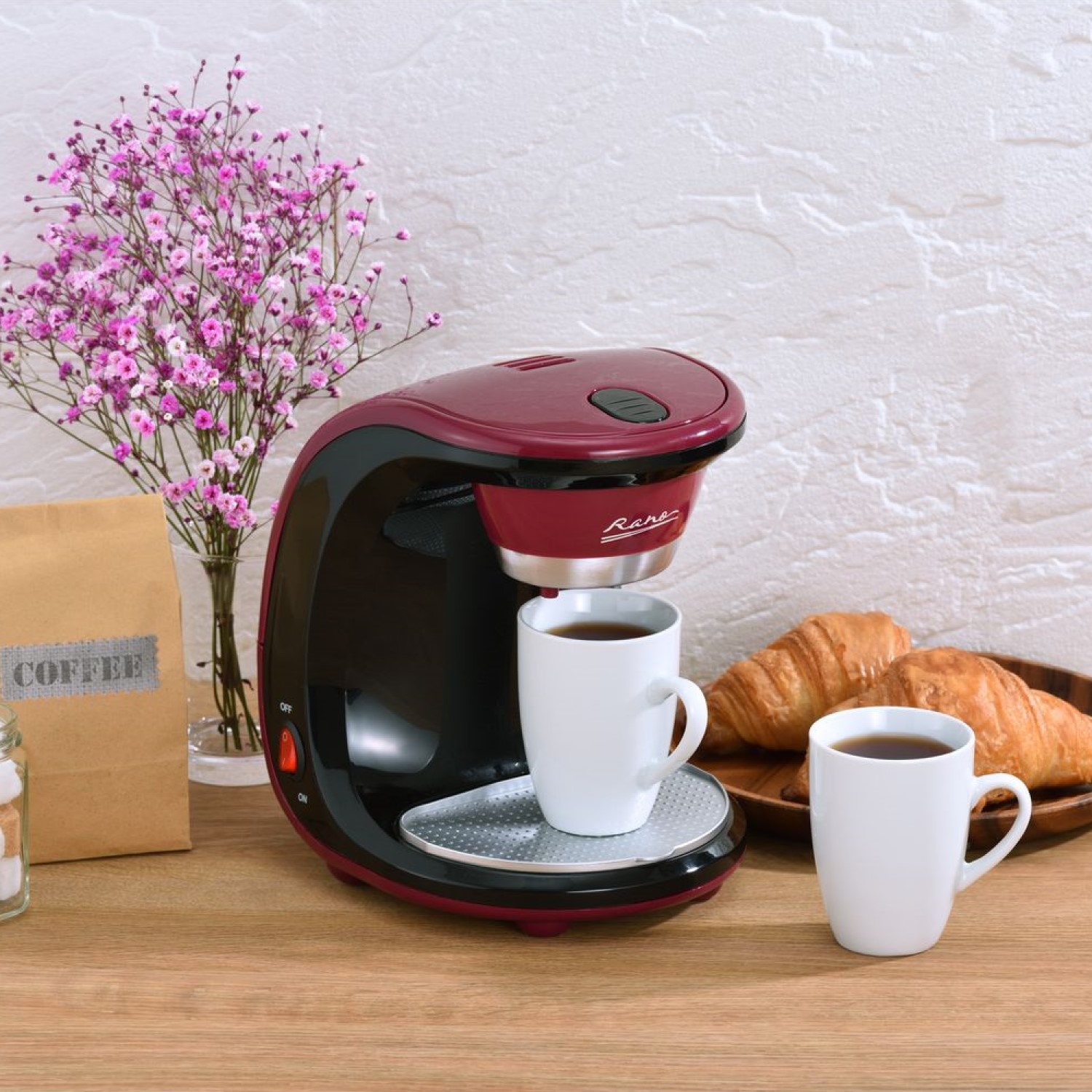 【在庫限りのお買得】 マグカップ付きコーヒーメーカー<2カップ>