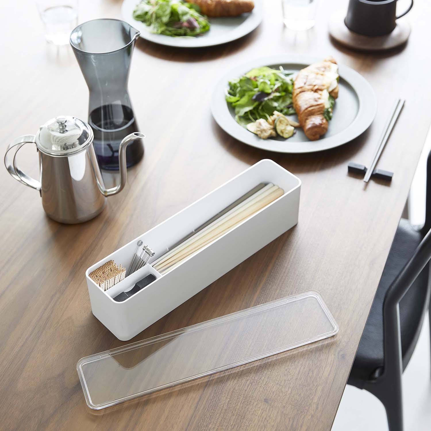 【タワー/tower】蓋付きカトラリーケース ロング 【タワー/tower】蓋付きカトラリーケース ロング