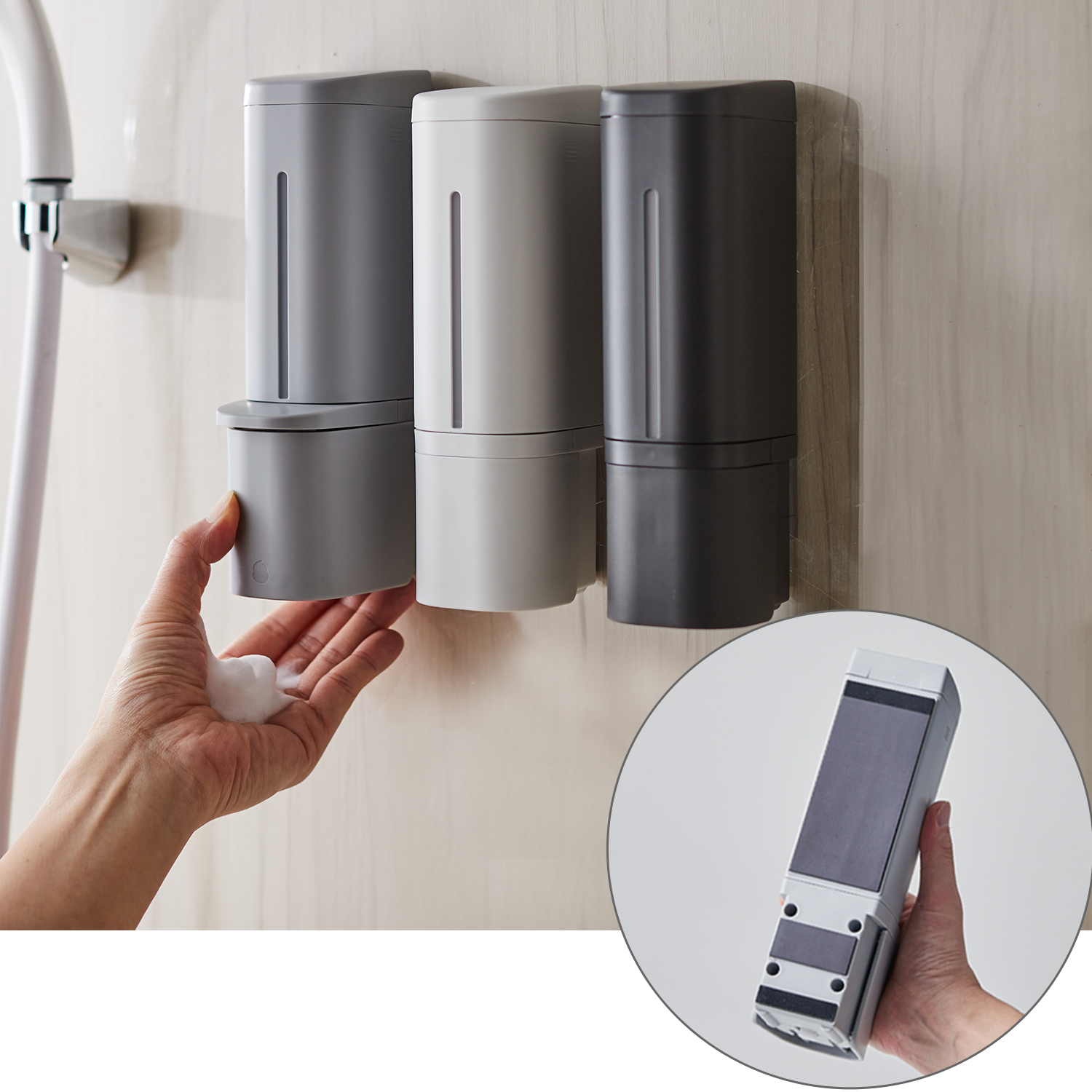 【ベルメゾン】浮かせて設置 マグネットディスペンサー