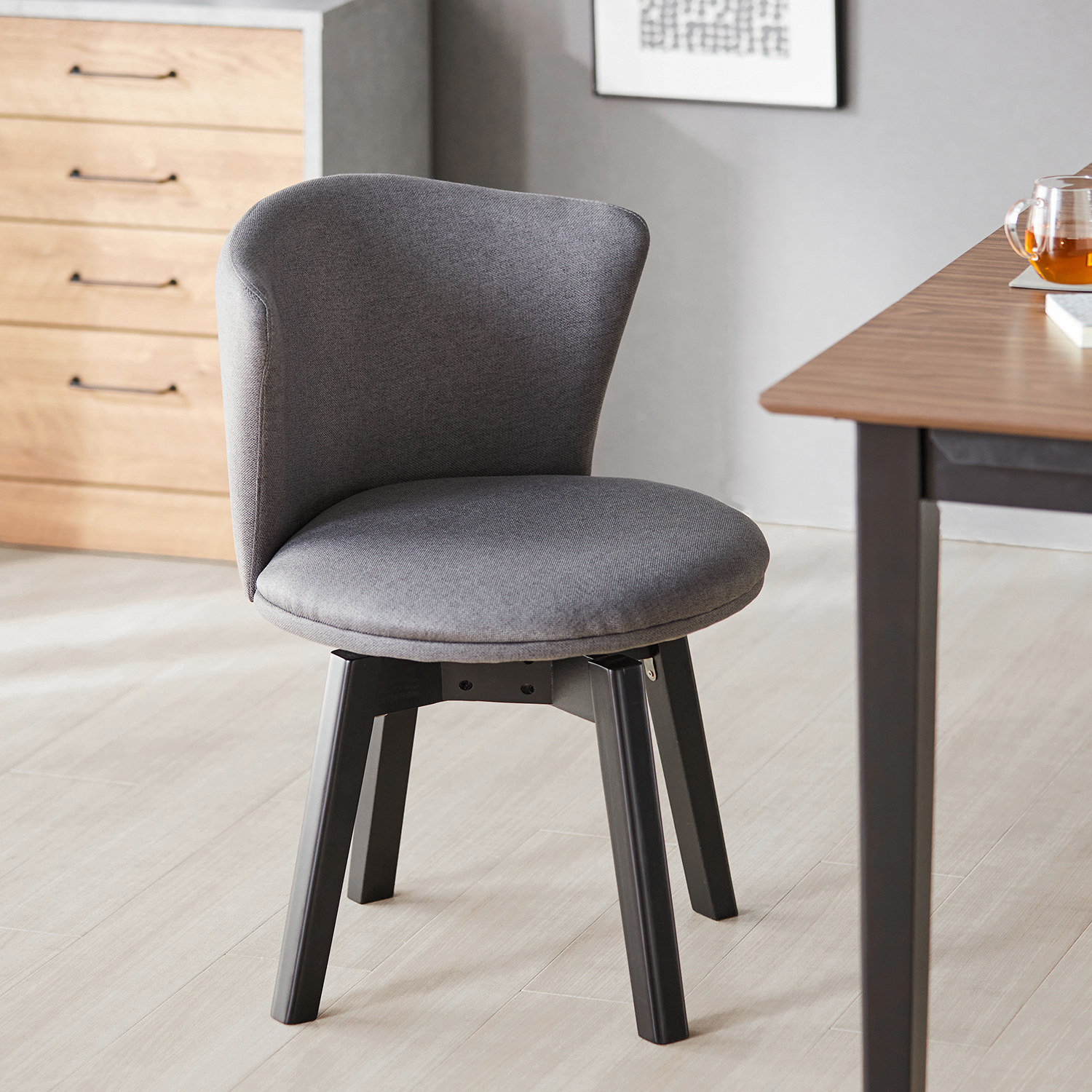 【ベルメゾン】ファブリック回転チェア