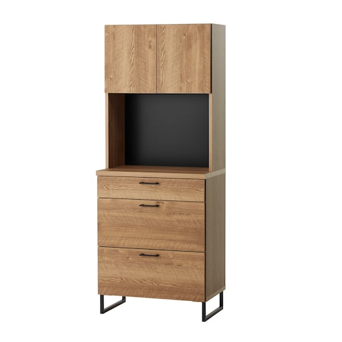 スチール脚の木目調キッチンボード[日本製] ＜幅70cm＞