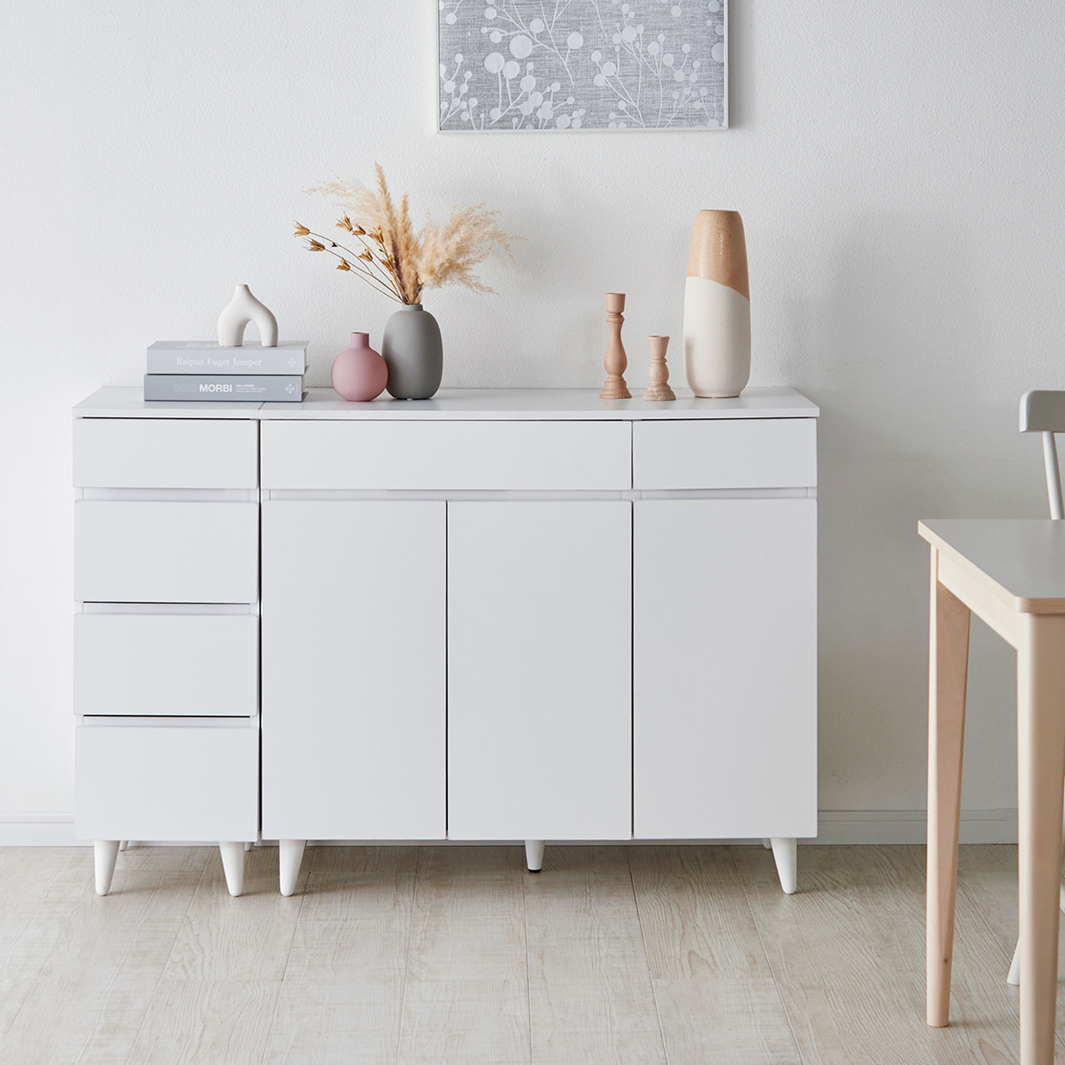 【ベルメゾン】ホワイトカラーのキャビネット・チェスト